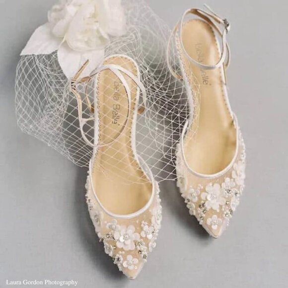 NEW!!! Bella Belle ROSA (IVORY) Wedding Bridal Shoes Heels US Size 8.5 IVORY - Picture 3 of 8